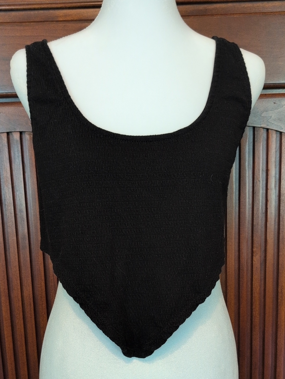 Timing Black Sleeveless Crop Top with Label